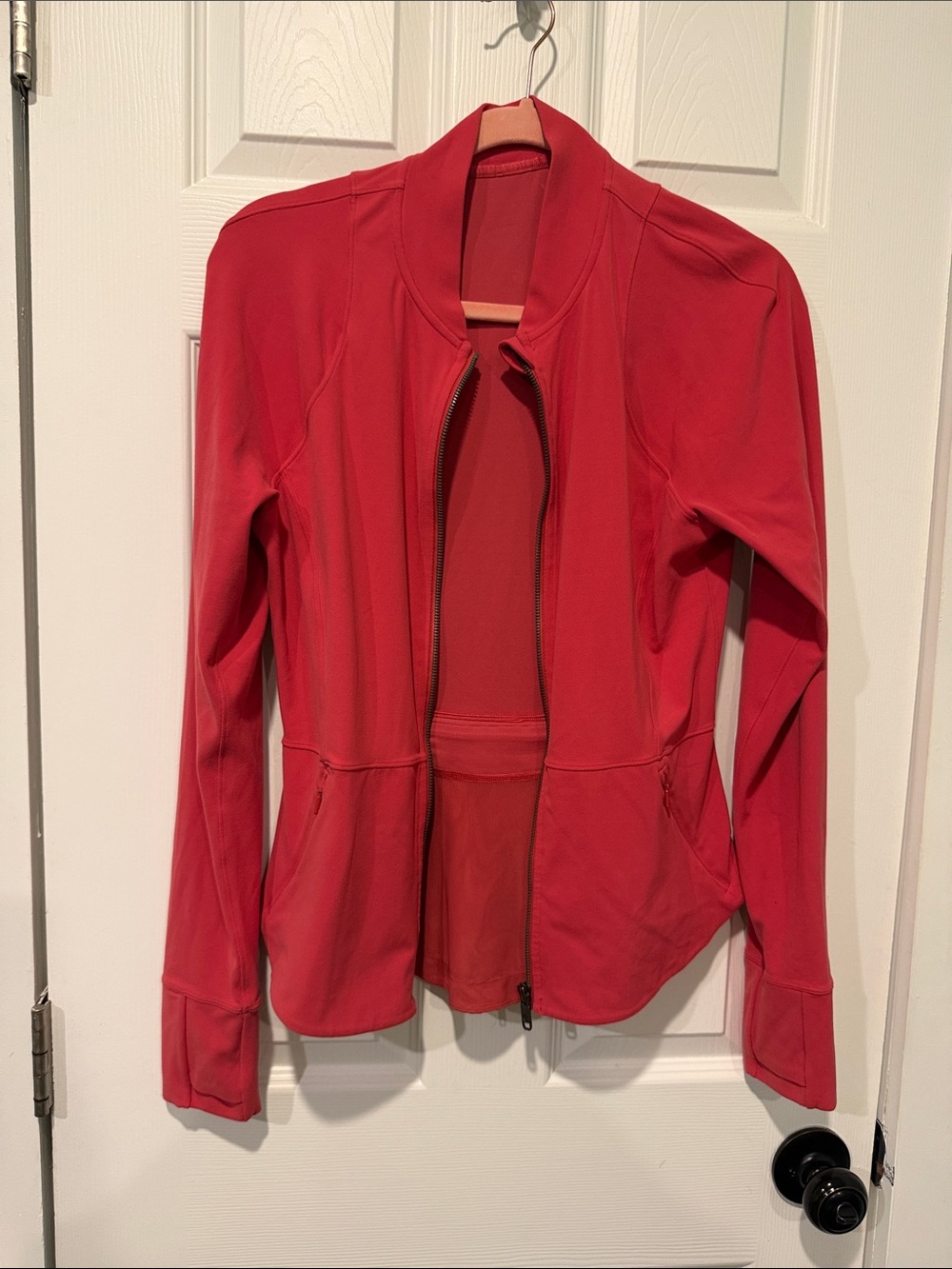 lululemon athletica Coral Pink Full-Zip Bomber Jacket